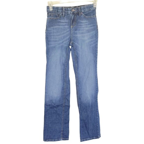 Merona Womens Jeans Size 2 R Comfort No Gap Waistband Stretch Mid Rise Boot Cut - Picture 1 of 11